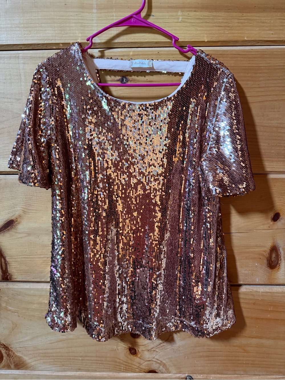 Altar’d State gold sequin top size large